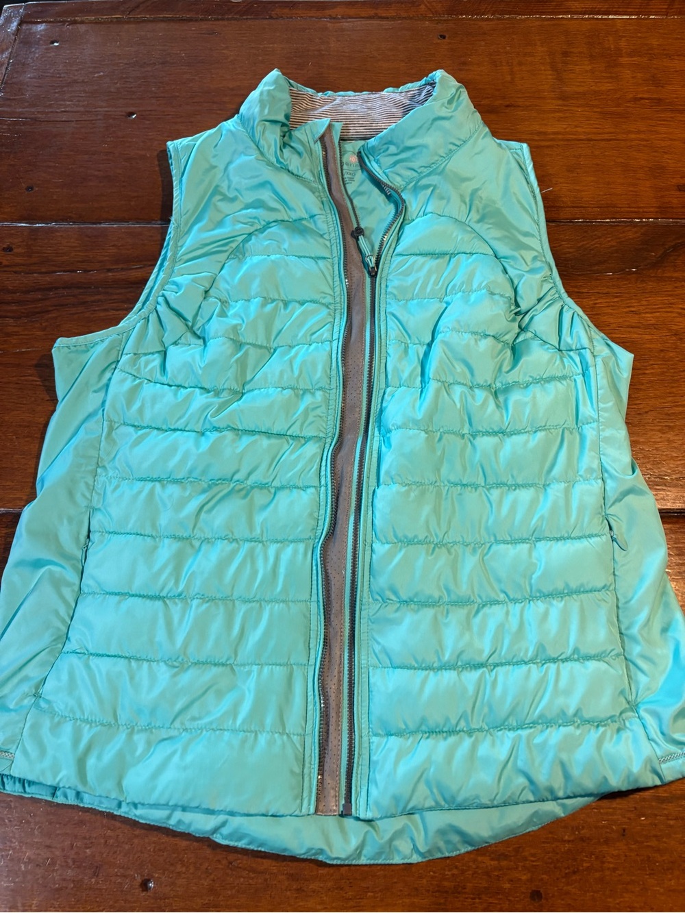 Tangerine Quilted Puffer Vest in Aqua
